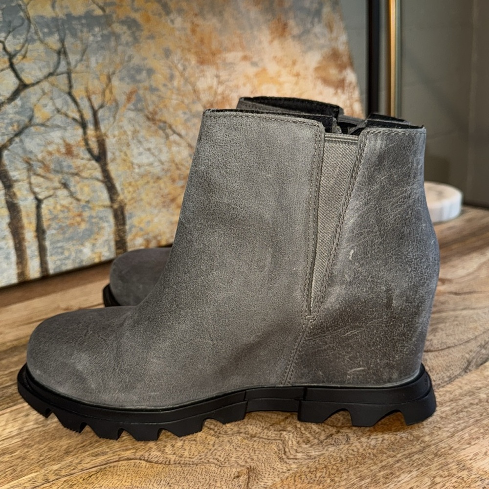 Sorel Gray Ankle Boots